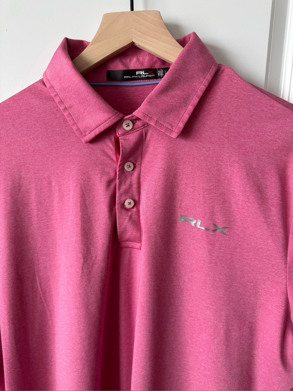 RLX Ralph Lauren Large Pink Golf Polo Performance